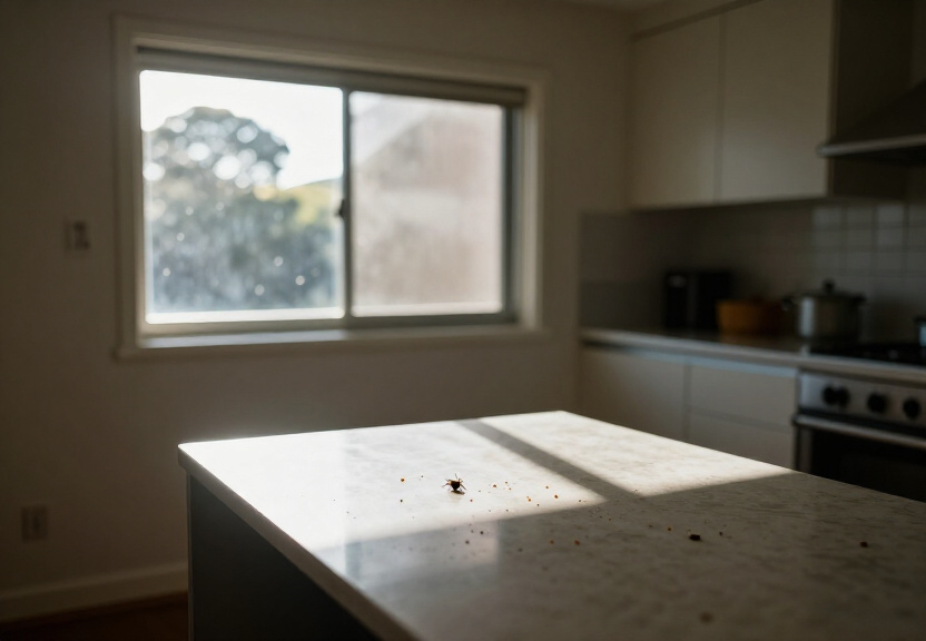 Cockroaches in wall cavity of a Bidwill home before removal